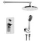 PAX Douche en béton Set avec un seul levier Mixer Tap, 2 Outlets, Chrome PAX Douche en béton Set avec un seul levier Mixer Tap, 2 Outlets, Chrome