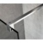 VARIO CHROME Panneau en verre de douche de 1 pièce, verre fumé, 1100 mm