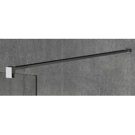 VARIO CHROME Panneau en verre de douche de 1 pièce, verre fumé, 1300 mm