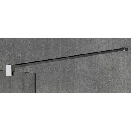 VARIO CHROME Panneau en verre de douche de 1 pièce, verre fumé, 1300 mm