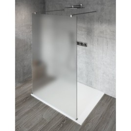 VARIO CHROME Panneau en verre de douche de 1 pièce, verre mat, 1000 mm