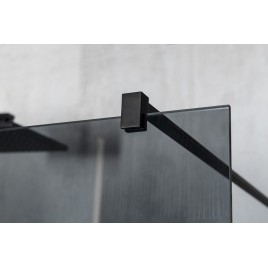 VARIO BLACK Panneau en verre de douche à une pièce, verre libre, 800 mm