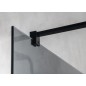 VARIO BLACK Panneau en verre de douche de 1 pièce, verre libre, 1200 mm