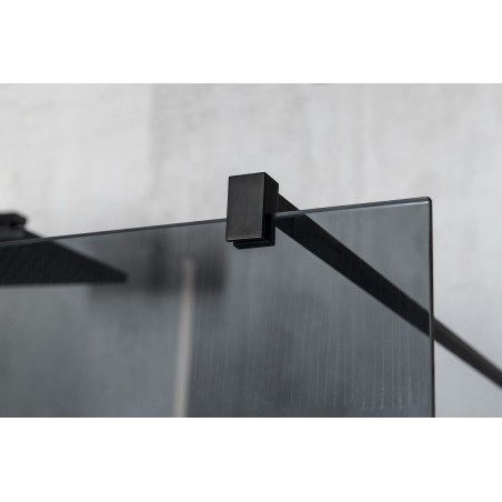 VARIO BLACK Panneau en verre de douche de 1 pièce, verre libre, 1400 mm