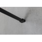 VARIO BLACK Panneau en verre de douche de 1 pièce, verre fumé, 700 mm