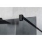 VARIO BLACK Panneau en verre de douche de 1 pièce, verre fumé, 1300 mm