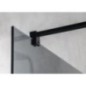 VARIO BLACK Panneau en verre de douche de 1 pièce, verre fumé, 1300 mm
