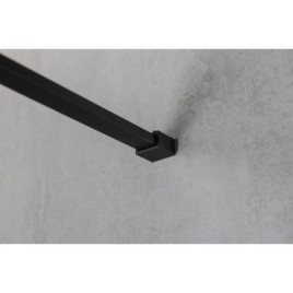 VARIO BLACK Panneau en verre de douche de 1 pièce, verre fumé, 1300 mm