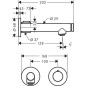 Axor Uno - Mitigeur de lavabo encastré Select 165, nickel brossé 45112820