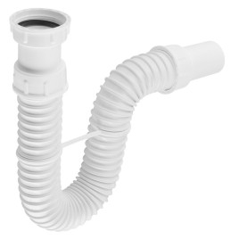 Fuseau flexible 6/4", déchets 40mm, blanc