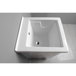Céramique Utilitaire Couvercle avec Cabinet 45x50 cm, Trap inclus