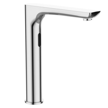 Robinet infrarouge haute en résine pour eau froide ou prémélangée, 230V AC/6V DC (4xAA), chrome