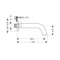 Axor Citterio M - Bec de baignoire, chrome 34410000