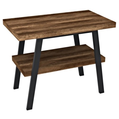 Table de lavabo TWIGA 100x72x50 cm, noir mat/oak noir