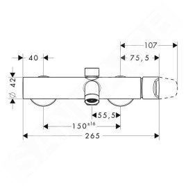 Axor Citterio M - Mitigeur de baignoire, chrome 34420000