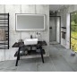 Table de lavabo TWIGA 130x72x50 cm, noir mat/pied Table de lavabo TWIGA 130x72x50 cm, noir mat/pied