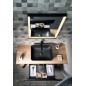 Table de lavabo TWIGA 130x72x50 cm, noir mat/pied Table de lavabo TWIGA 130x72x50 cm, noir mat/pied