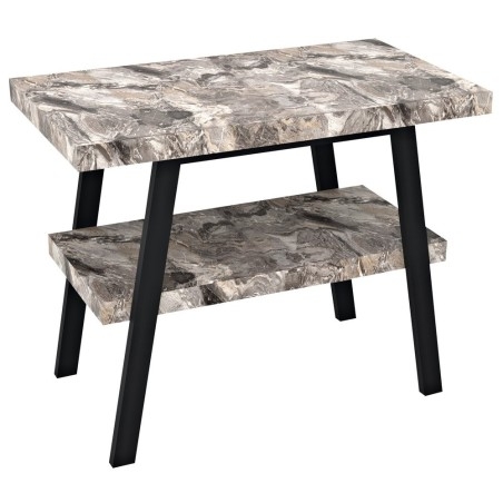 Table de lavabo TWIGA 100x72x50 cm, noir mat/grande pierre