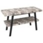 Table de lavabo TWIGA 110x72x50 cm, noir mat/grande pierre