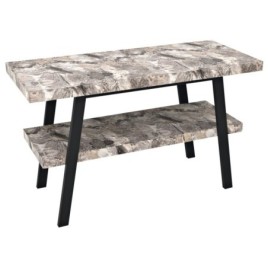 Table de lavabo TWIGA 120x72x50 cm, noir mat/grande pierre
