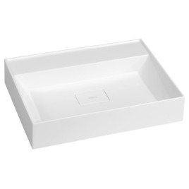 Lavabo GODIVA, bille, 58x44cm, sans trou de robinet, blanc