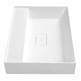 Lavabo GODIVA, bille, 58x44cm, sans trou de robinet, blanc