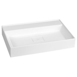 Lavabo GODIVA, bille, 68x44cm, sans trou de robinet, blanc