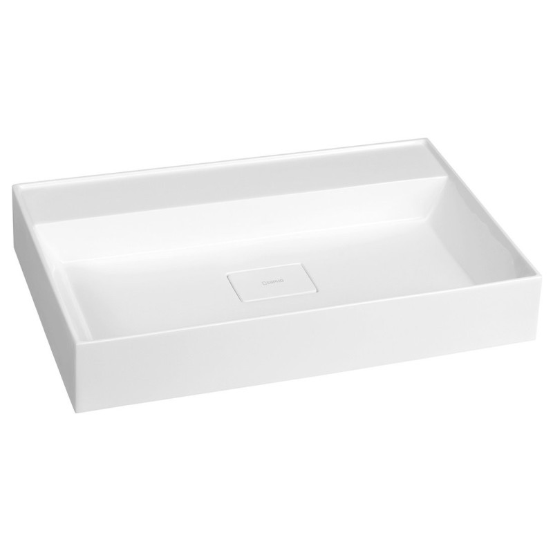 Lavabo GODIVA, bille, 68x44cm, sans trou de robinet, blanc