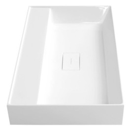 Lavabo GODIVA, bille, 68x44cm, sans trou de robinet, blanc