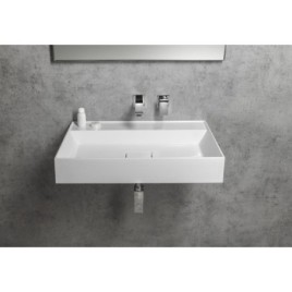 Lavabo GODIVA, bille, 68x44cm, sans trou de robinet, blanc