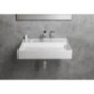 Lavabo GODIVA, bille, 68x44cm, sans trou de robinet, blanc