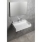 Lavabo GODIVA, bille, 68x44cm, sans trou de robinet, blanc