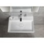 Lavabo GODIVA, bille, 68x44cm, sans trou de robinet, blanc