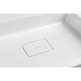 Lavabo GODIVA, bille, 83x44cm, sans trou de robinet, blanc