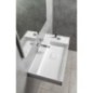 Lavabo GODIVA, bille, 83x44cm, sans trou de robinet, blanc