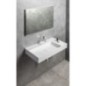 Lavabo GODIVA, bille, 83x44cm, sans trou de robinet, blanc