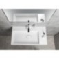 Lavabo GODIVA, bille, 83x44cm, sans trou de robinet, blanc