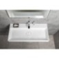 Lavabo GODIVA, bille, 96x44cm, sans trou de robinet, blanc