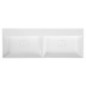 GODIVA double lavabo, bille, 119x44cm, sans trou de robinet, blanc