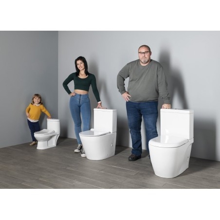 GRANDE XL Close Coupled Toilettes, blanc