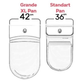 GRANDE XL Close Coupled Toilettes, blanc