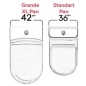 GRANDE XL Close Coupled Toilettes, blanc