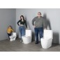 GRANDE XL Close Coupled Toilettes, blanc