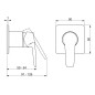 Hansa Polo - Mitigeur de douche encastré, chrome 50629993