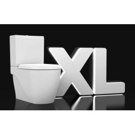 GRANDE XL Close Coupled Toilettes, blanc