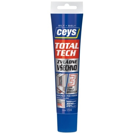 TOTAL TECH EXPRESS, Adhésif et scellant, 125ml, blanc