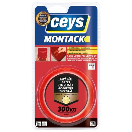 MONTACK ADHESIVE INSTANT, bande adhésive 2,5mx19m m