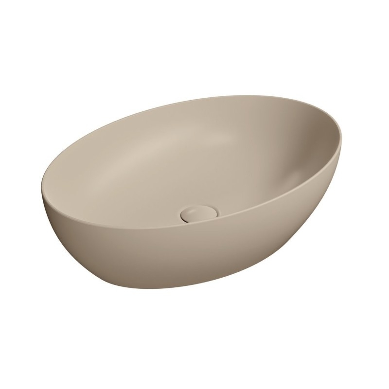PURA comptoir lavabo en céramique 50x35cm, creta mat