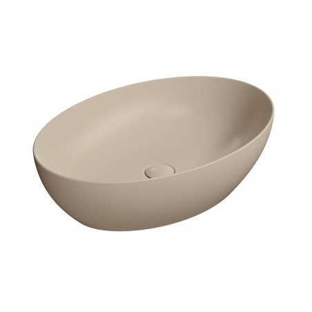 PURA comptoir lavabo en céramique 50x35cm, creta mat
