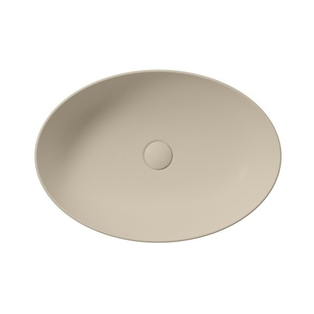 PURA comptoir lavabo en céramique 50x35cm, creta mat